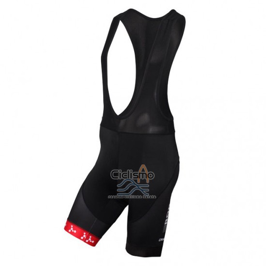 Bora Ropa Ciclismo Culotte Corto 2016 Mangas Cortas Negro y Rojo
